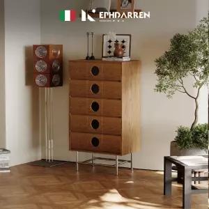 미드센츄리모던 우드 원목 5단 서랍장 수납가구 침실 거실 안방 인테리어 디자인가구