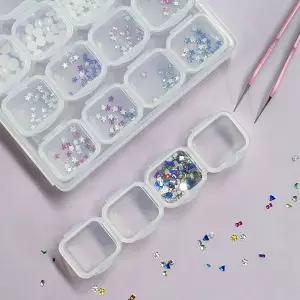 파츠수납함 비즈통 액세서리 재료 정리박스 28구 소품보관함 비즈정리함