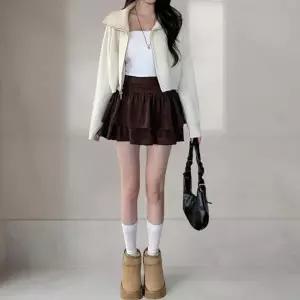 [옷자락]여성 가을 겨울 캉캉 플레어 미니스커트