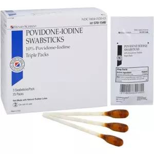 헨리샤인 포비돈 아이오딘 10 3개입 준비용 스왑스틱 살균 피부 항균