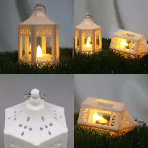 캔들케이스 랜턴 -화이트 인테리어랜턴 건전지랜턴