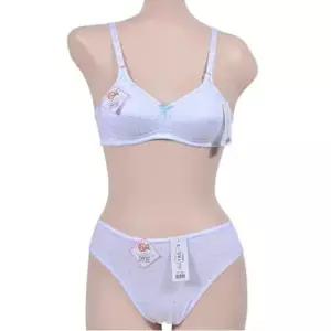 면원단 주니어 노와이어 A컵 브라팬티세트 WFIPU70