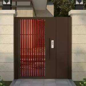 전원주택대문 단독주택 대문 시공 주차장 자동대문 목재
