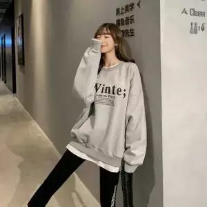 여성 레이어드 패션 빅 프린팅 부드러운 맨투맨