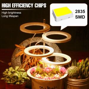 LED 실내 성장등 풀 스펙트럼 다육식물 선인장 이끼 화분 재배 램프 USB DC5V 조광 가능 타이머 포함