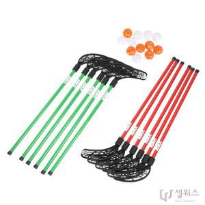 12인용 실내하키 용품 세트 스틱 축구 공놀이 경기
