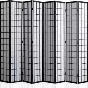웰퍼기어 8 패널 쇼지 스크린 방 칸막이 접이식 프라이버시 및 장식용 분리용 벽 가정용 일본식