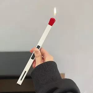 성냥모양 라이터 10개 선물 독특한 불꽃 캠핑 판촉 무드 있는 가스토치 성냥 분위기 정전