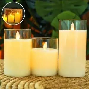 LED 캔들 투명 무드등 조명 양초 3종 선물세트