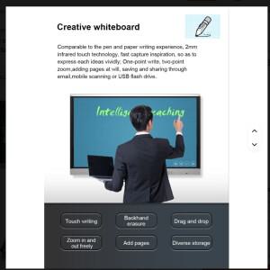 공장 직판 65인치 LCD 디지털  화이트보드 좋은  스마트 터치 스크린 비즈니스 오피스 회의용 OEM 공급업체