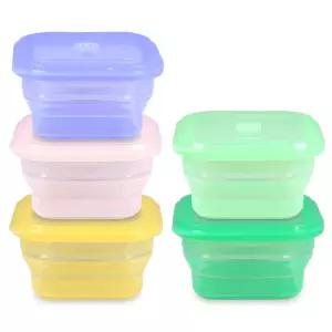 리빙크리에이터 실리콘 보관용기 푸쉬락 보관용기 5종 1세트