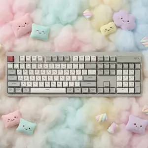 지클릭커 오피스프로 WK50 레트로 사일런스 M RGB 풀윤활 무소음 방수 무선 블루투스 멤브레인 키보드 104