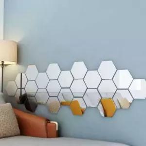 벽에 붙이는 거울 부착 벽장식 실버 홈테코 소품/사무 붙히 테이프 고정 유아 설치 시트 사각 포인트