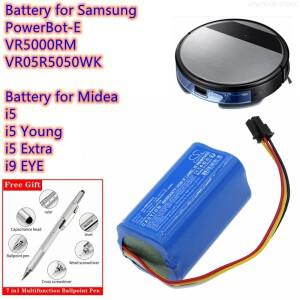 Midea 진공 배터리 삼성 호환 DJ81-00171A Eureka i5 Young Eye PowerBot-E VR5000RM VR05R5050WK 용량 260