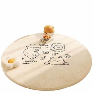 라운드 카펫 거실 요가 FF 침실 방지 드레서 사무실 의자 카페트 모드 모던 바닥