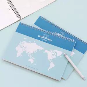 공책 노트 문구 학용품 캐릭터 인디고 혼자공부 세계 사 지도 B5