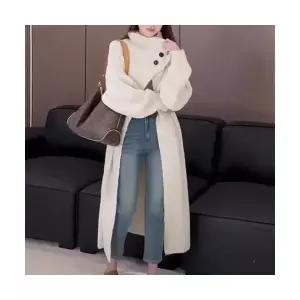 M1 여성 카디건 러블리 터틀 롱 가을 겨울 니트 빈티지 스웨터 JEN4