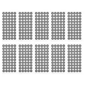 3D 스캐너용 토피쿠 반사 마킹 포인트 0.39인치 내구성 도트 마커(고가시성 필름 10매 포함)를 위한 정밀한
