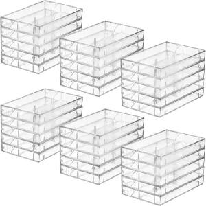 Fasmov 30팩 카세트 테이프 케이스 투명 플라스틱 보관 오디오 정리에 적합 4.25인치 L x 2.75인치 W