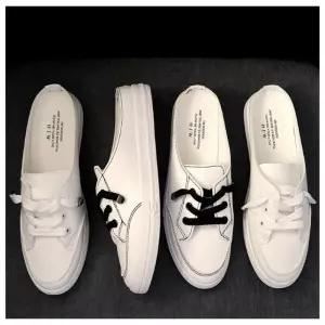 여자 보세 캔버스 뮬 슬립온 슬리퍼 단화 운동화 XBS2+5JZf