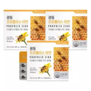 광동 프로폴리스 아연 60캡슐 3박스6개월분 셀레늄 면역건강 2249707 광동생활건강 J