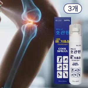 호관원 고함량 마그네슘 스프레이 쿨타입 120ml 3개 뿌리는 마그네슘