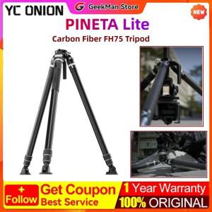 YC Onion Pineta Lite FH75 카본 파이버 삼각대 원클릭 릴리즈 아웃도어 휴대용 전문가용 카메라 비디오
