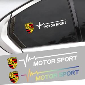 포르쉐 911 718 타이칸 파나메라 카이엔 마칸 박스터 카이맨 파준호환  자동차 창문 스티커 데칼 배지  악