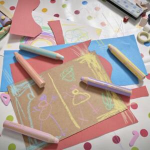 파스텔 색연필 18색세트 수채화 두꺼운심 왁스크레용