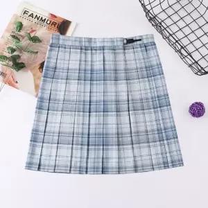 학생복 교복 베이비블루 교복치마 기장선택 체크패턴 (WFKC2UL)