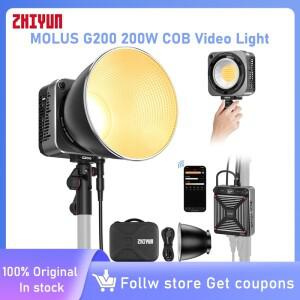 ZHIYUN MOLUS G200 COB 비디오 라이트 2700-6500K CRI 95 휴대용 연속 출력 조명 보웬스 마운트 앱 제어