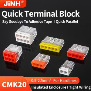 50Pcs 미니 소형 퀵 와이어 커넥터 234568 포트 터미널 블록 하드 스테인레스  전기 고속 푸시 인 라이트