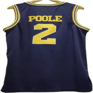 남자 주립 대학 2 레트로 빈티지 스로우백 농구 유니폼 자수