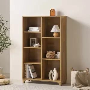 [가온퍼니처]폴리 멀바우 책장 정리장 수납장 사무용 가구 800X295X1281 7칸