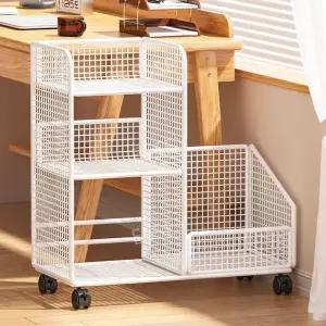 선반 화이트 수납 간이 책꽂이 2단 책장 북카트 틈새 책상밑수납 잡지