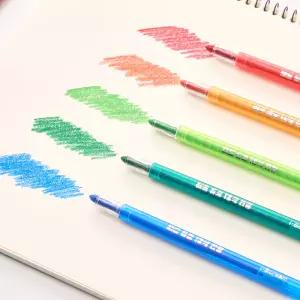 아이스크림몰 레드 듀오 12색 유아 색연필 채점 컬러링북 미술 용품 어린이 학용품 선물 