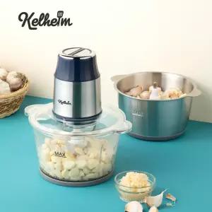 [켈하임] 만능 다지기 1.8L (유리용기 + 스텐용기 포함)