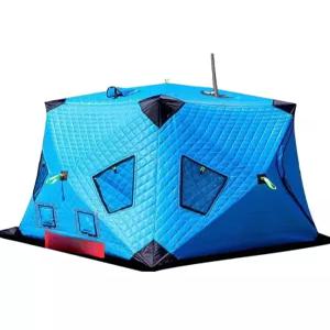 원터치 큐브 텐트 낚시 누빔 캠핑 겨울 방한 돔 빙어