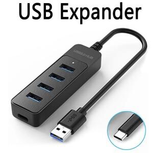 4포트 USB 확장기 멀티포트 3.0 허브 타입 C 전원 5Gbps 고속 도킹 스테이션 맥북 호환 노트북 액세서리용