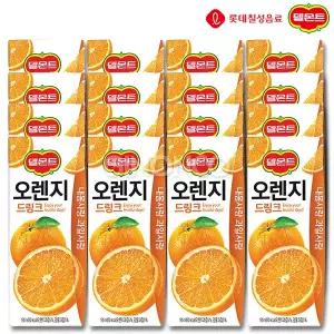 롯데 델몬트 드링크 오렌지 190ml 16개 주스 과즙 음료 디저트 간식 팩음료