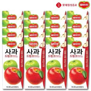 롯데 델몬트 드링크 사과 190ml 16개 주스 과즙 음료 디저트 팩음료