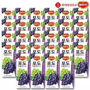 롯데 델몬트 드링크 포도 190ml 28개 주스 과즙 음료 어린이집 디저트 팩음료