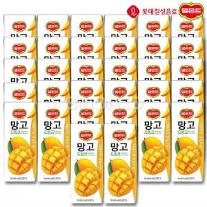 롯데 델몬트 드링크 망고 190ml 32개 주스 과즙 음료 어린이집 디저트 팩음료