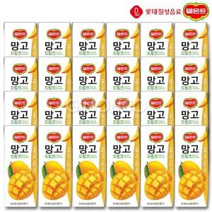 롯데 델몬트 드링크 망고 190ml 24개 주스 과즙 음료 어린이집 디저트 팩음료