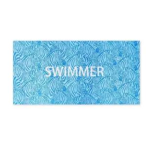 비치 타올 극세사 타월 스포츠 수건 블루 중형 140x70 (WFKDXSY)