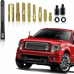 지시너 자동차 탄소 섬유 안테나 1개의 PC 자동 교체용 쇼트 마스트 방수 내구성 알루미늄 외장 장식 토퍼