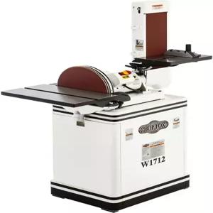 SHOP FOX W1712 1.5마력 6인치/12인치 콤비네이션 디스크 및 벨트 샌더