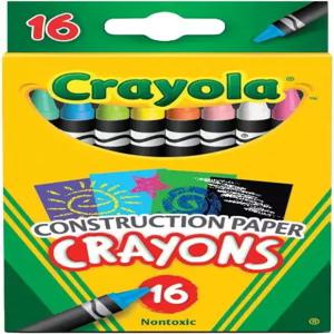 크레욜라 건설 종이 크레용16ct 크레용 오래 지속되는 무독성 생생한 예술 및 공예용 색상 3세+
