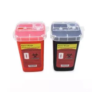 일회용 면도날 양면 수거함 폐기함 2개칼보관 쉐이빙용품 면도기 면도기통 수동 면도칼 관리 미용실 미용사