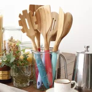 대나무 조리도구 뒤지기 다용도 볶음스푼 파스타 서버요리 작은주걱 작은 작은수저 배식 계란말이뒤집개 전